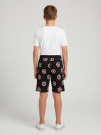 DARK GREY LYCRA PLAIN SHORTS WITH 2 SIDE ZIPPERS