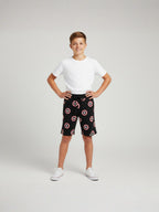 DARK GREY LYCRA PLAIN SHORTS WITH 2 SIDE ZIPPERS