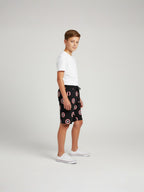 DARK GREY LYCRA PLAIN SHORTS WITH 2 SIDE ZIPPERS
