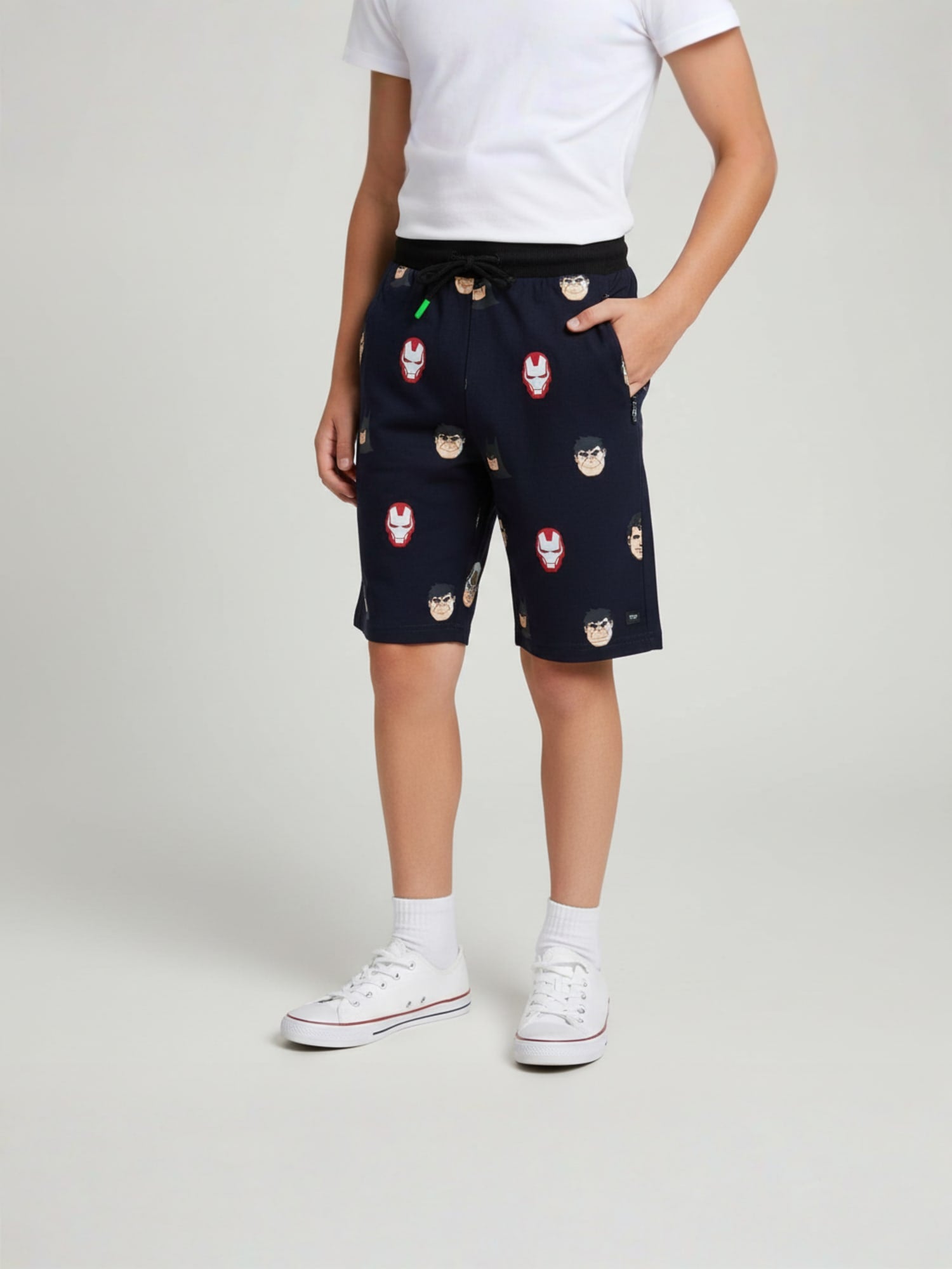 NAVY BLUE LYCRA SHORTS