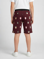 WINE LYCRA SHORTS