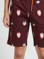WINE LYCRA SHORTS