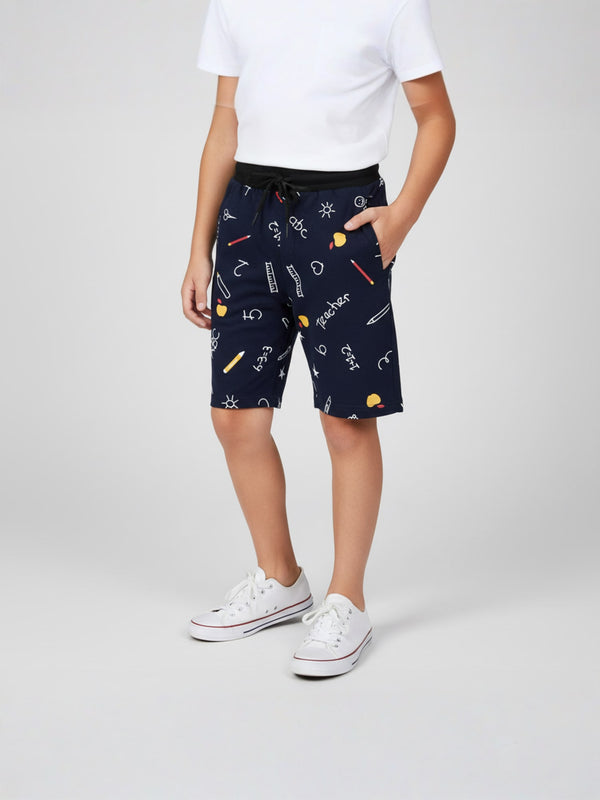 NAVY BLUE LYCRA SHORTS