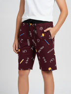 WINE LYCRA SHORTS