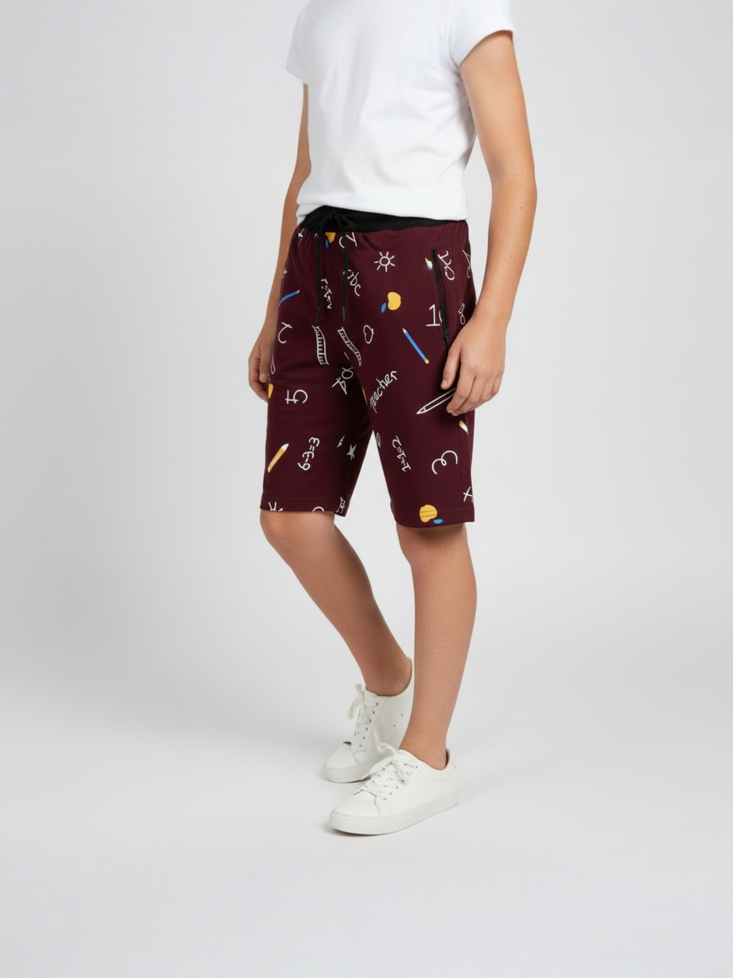 WINE LYCRA SHORTS