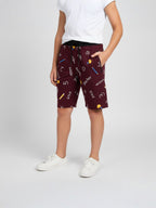 WINE LYCRA SHORTS