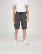 DARK GREY LYCRA PLAIN SHORTS WITH 2 SIDE ZIPPERS