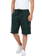 GREEN LYCRA PLAIN SHORTS WITH 2 SIDE ZIPPERS
