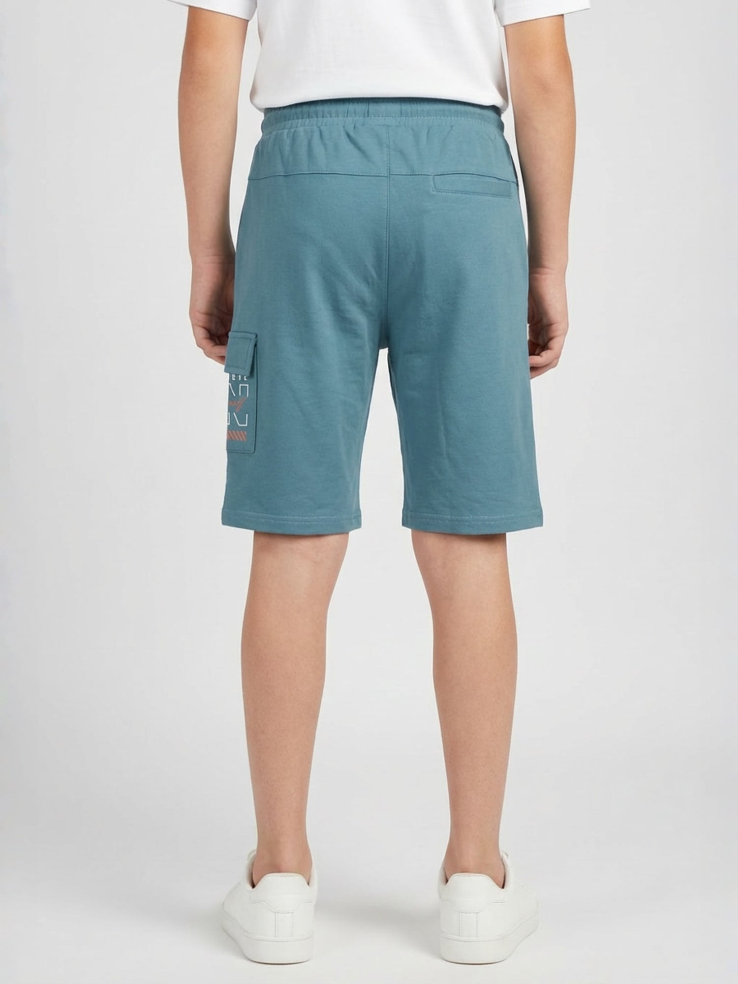LIGHT SKY BLUE LYCRA PLAIN SHORTS WITH 2 SIDE ZIPPERS