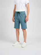 LIGHT SKY BLUE LYCRA PLAIN SHORTS WITH 2 SIDE ZIPPERS