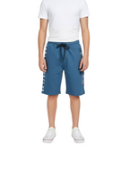 SKY BLUE LYCRA PLAIN SHORTS WITH 2 SIDE ZIPPERS