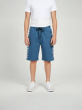 SKY BLUE LYCRA PLAIN SHORTS WITH 2 SIDE ZIPPERS