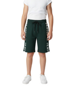 GREEN LYCRA PLAIN SHORTS WITH 2 SIDE ZIPPERS
