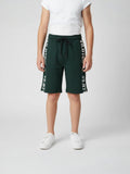 GREEN LYCRA PLAIN SHORTS WITH 2 SIDE ZIPPERS