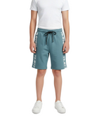 LIGHT SKY BLUE LYCRA PLAIN SHORTS WITH 2 SIDE ZIPPERS