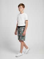 OLIVE LYCRA PLAIN SHORTS WITH 2 SIDE ZIPPERS