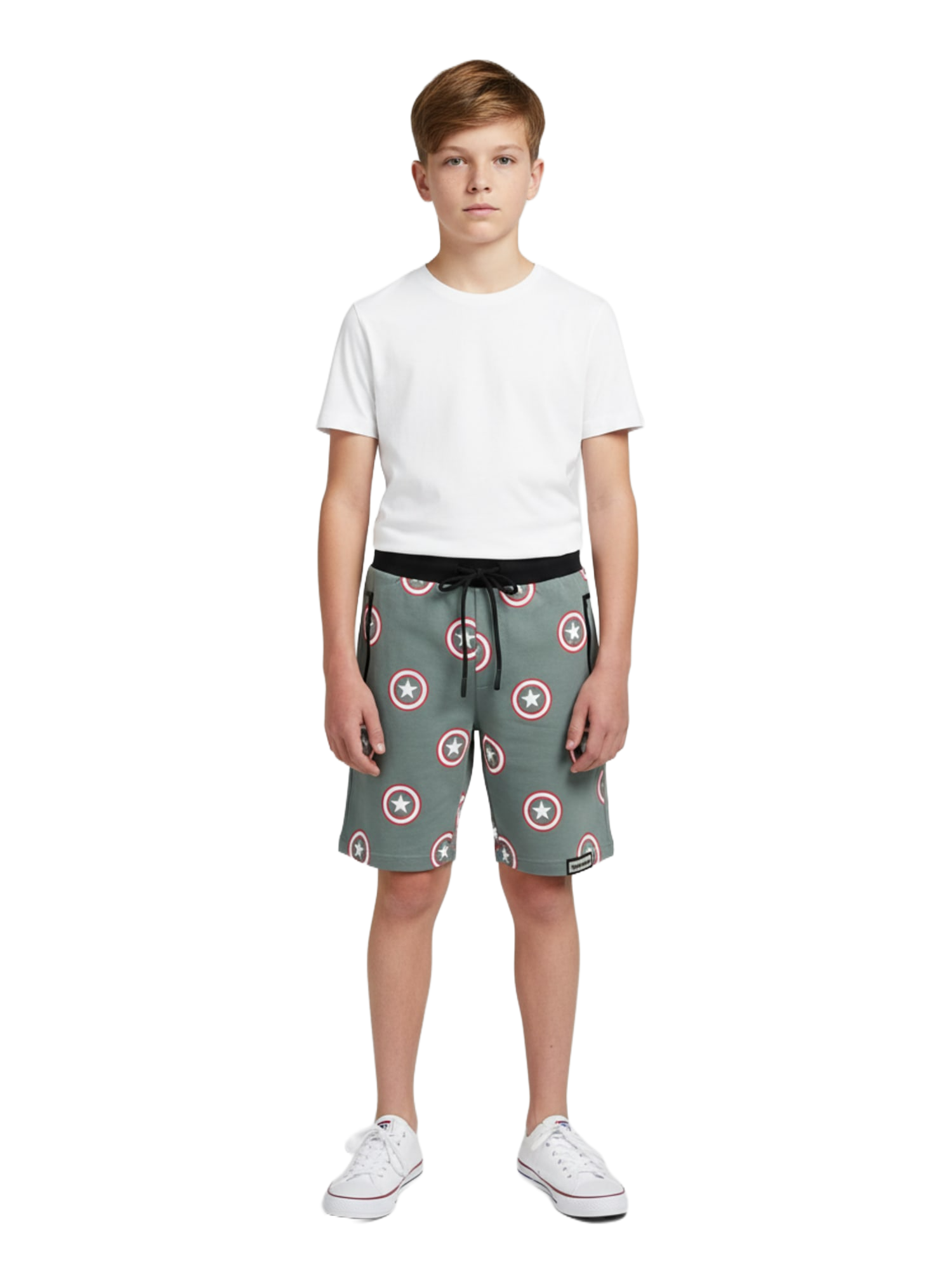 OLIVE LYCRA PLAIN SHORTS WITH 2 SIDE ZIPPERS
