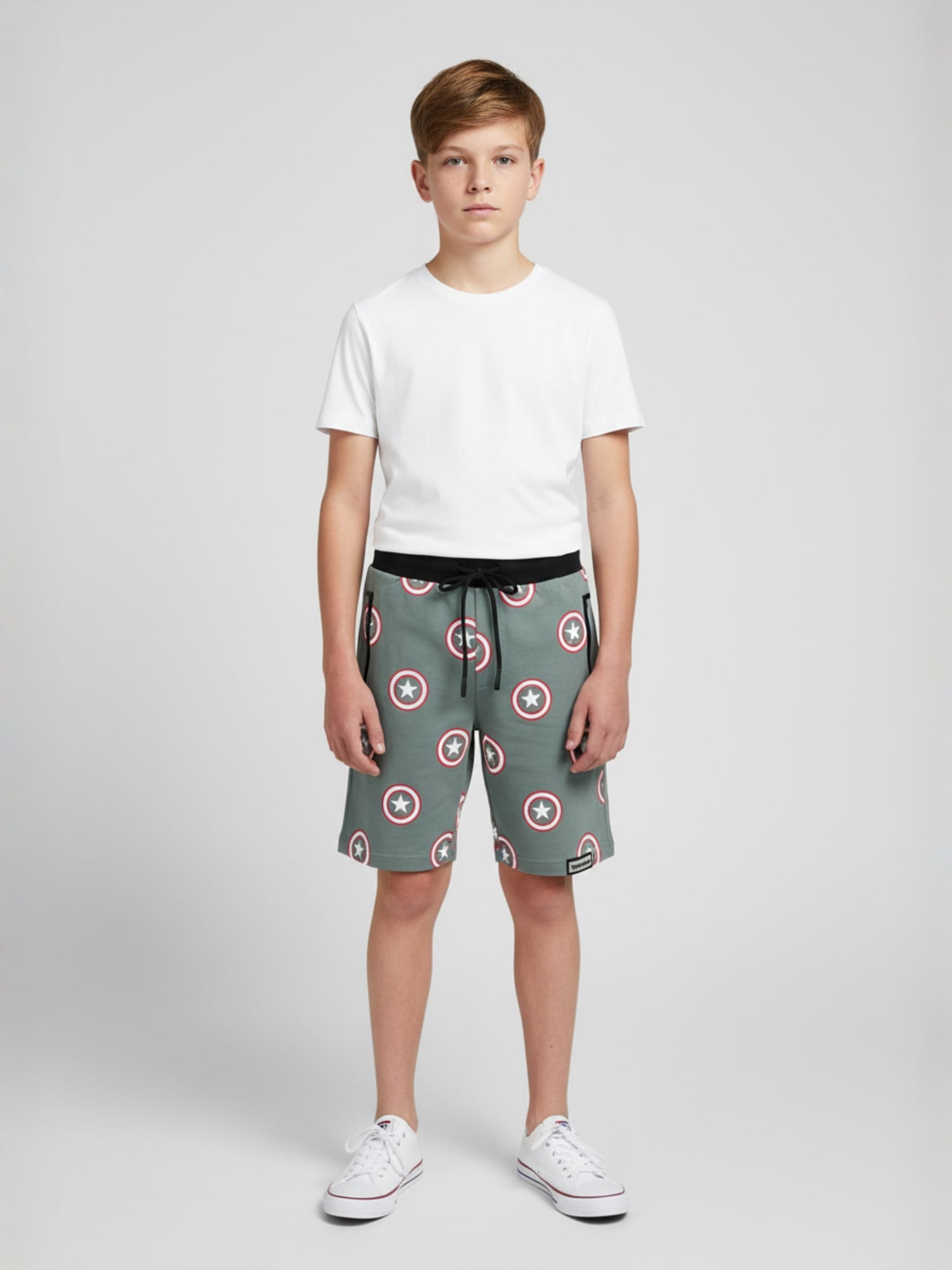 OLIVE LYCRA PLAIN SHORTS WITH 2 SIDE ZIPPERS