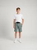 OLIVE LYCRA PRINT SHORTS WITH 2 SIDE ZIPPERS