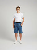 SKY BLUE LYCRA PRINT SHORTS WITH 2 SIDE ZIPPERS