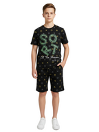 BLACK URBANBOYS ACTIVEPLAY POLY CO-ORD SET