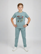 TEAL BIOGOLD FABRIC - LIGHTWEIGHT - STYLISH FULL PANT SET