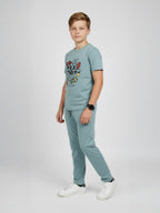 TEAL BIOGOLD FABRIC - LIGHTWEIGHT - STYLISH FULL PANT SET