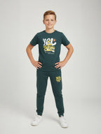 FOREST GREEN BIOGOLD FABRIC - LIGHTWEIGHT - STYLISH FULL PANT SET