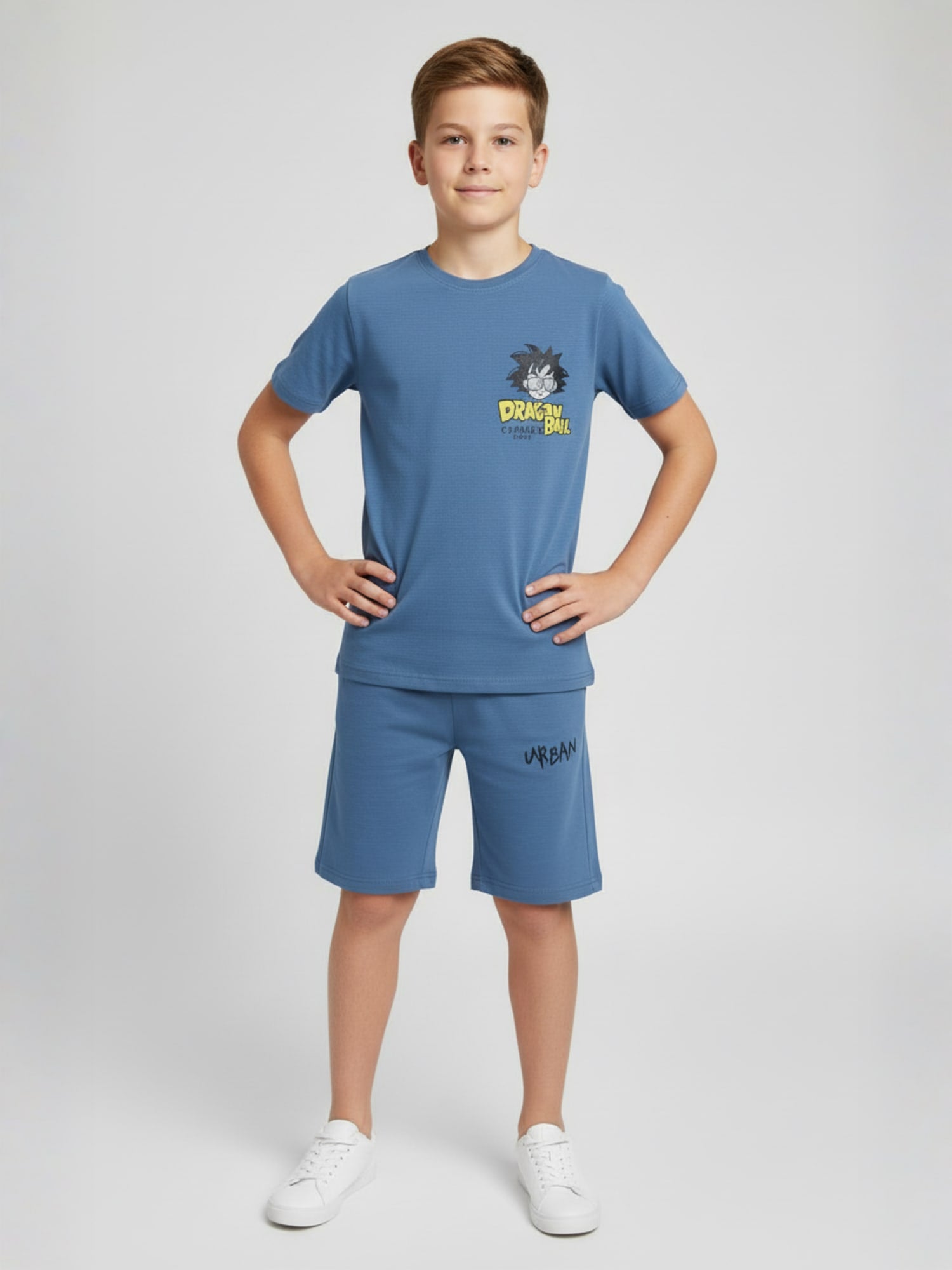 SKY BLUE NEXTGEN BOYS CO-ORD SET - PREMIUM FABRIC SHORTS