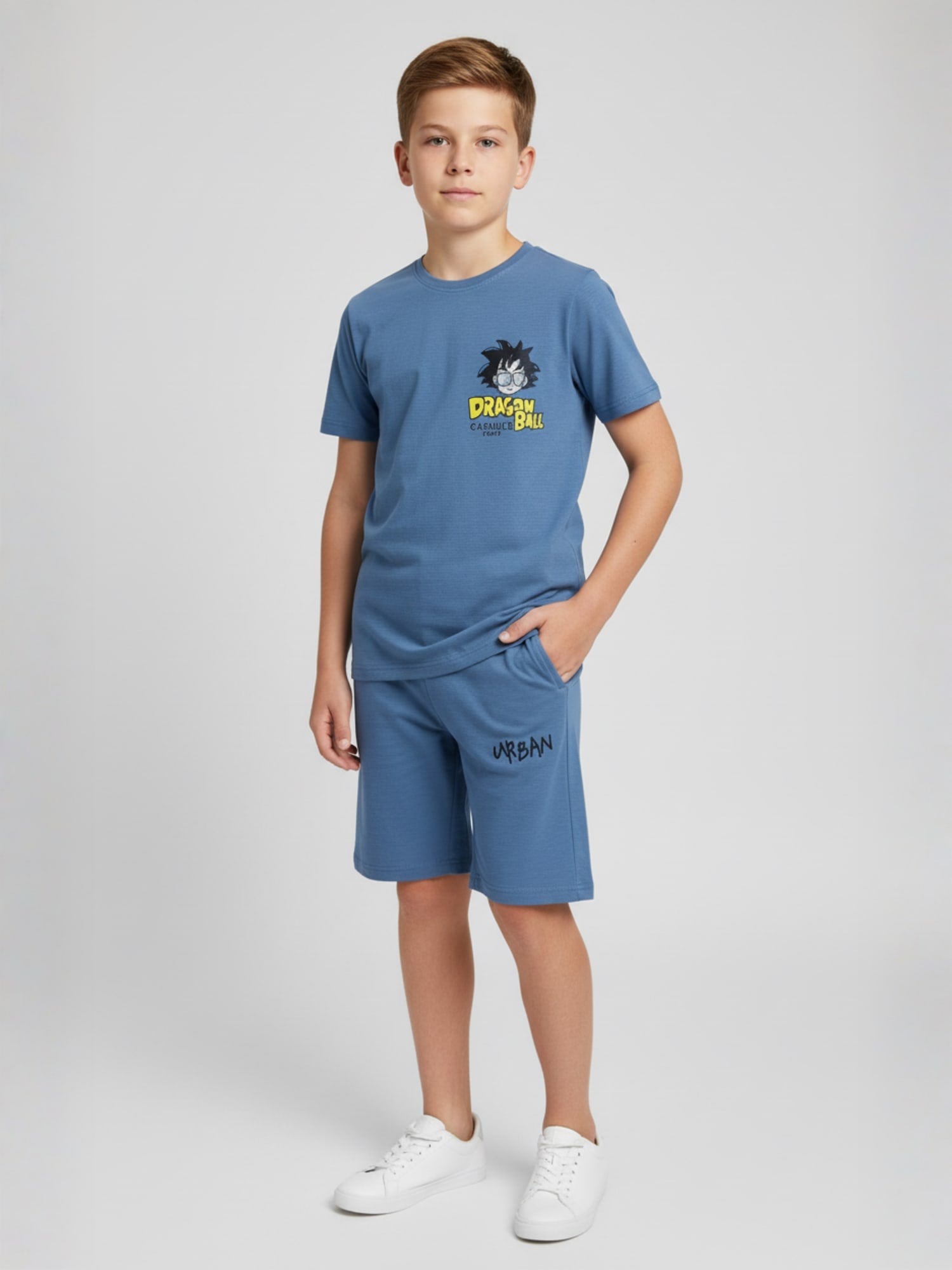 SKY BLUE NEXTGEN BOYS CO-ORD SET - PREMIUM FABRIC SHORTS