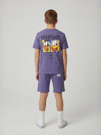 PURPLE NEXTGEN BOYS CO-ORD SET - PREMIUM FABRIC SHORTS