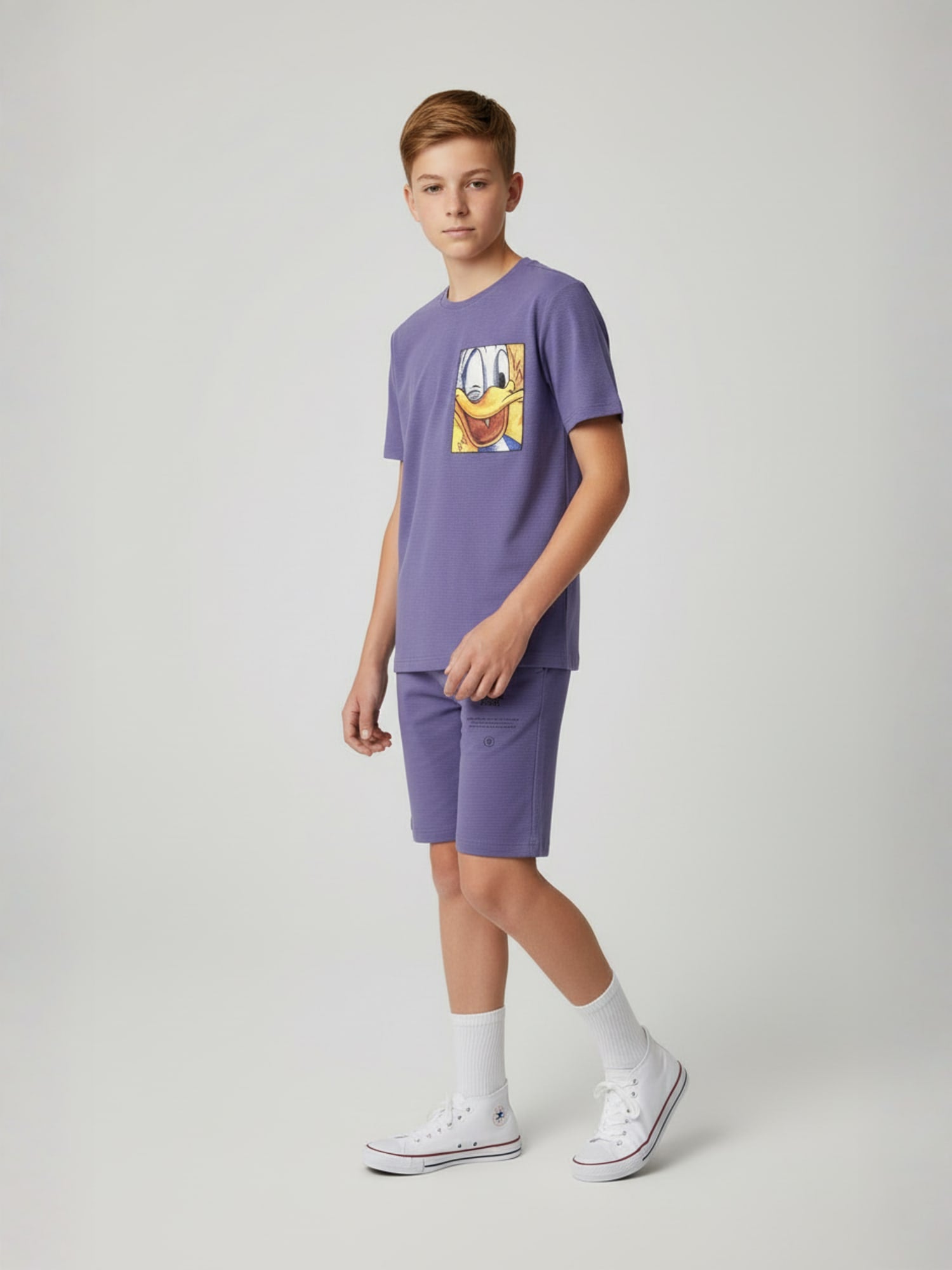 PURPLE NEXTGEN BOYS CO-ORD SET - PREMIUM FABRIC SHORTS