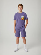 PURPLE NEXTGEN BOYS CO-ORD SET - PREMIUM FABRIC SHORTS