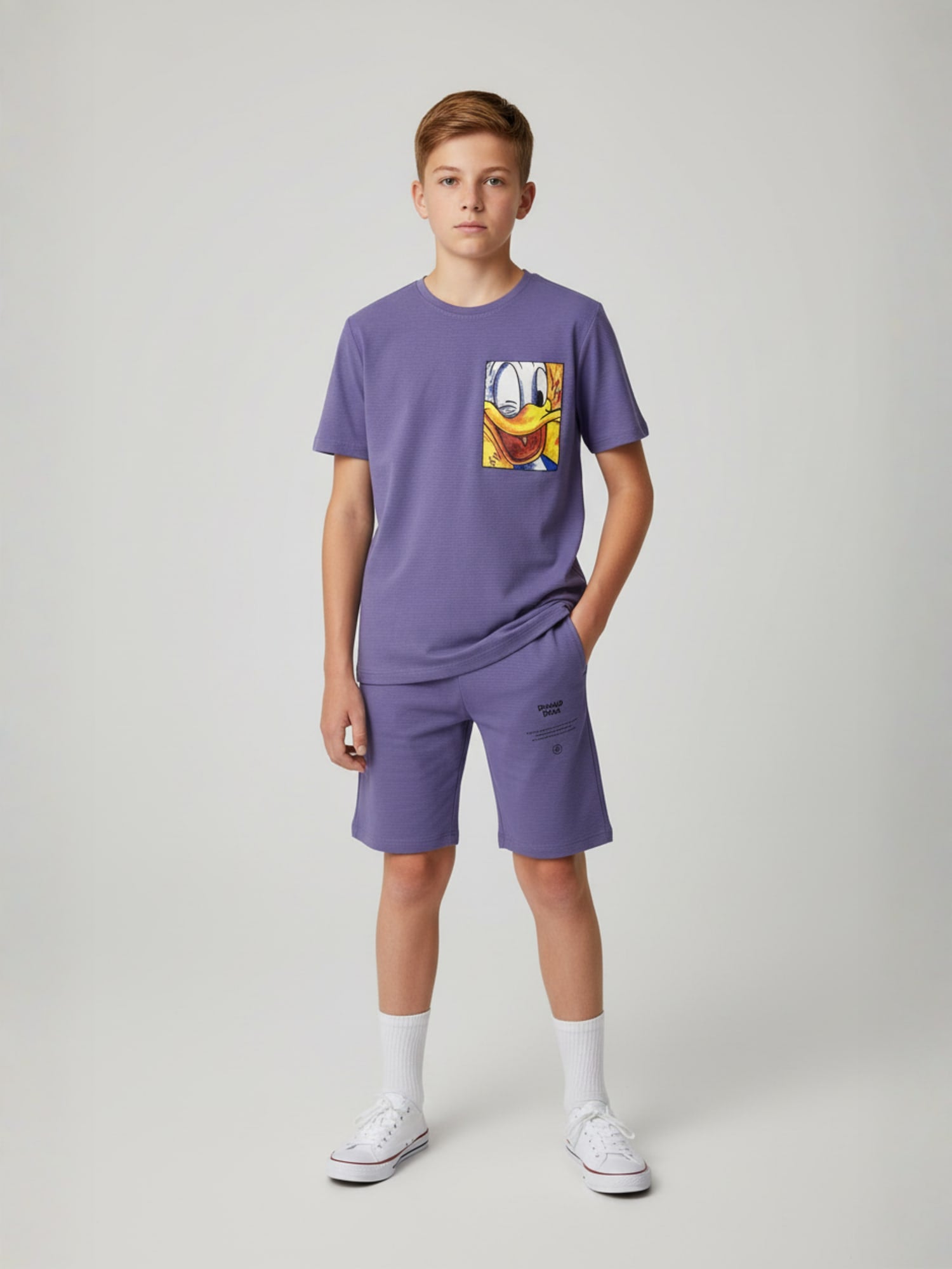 PURPLE NEXTGEN BOYS CO-ORD SET - PREMIUM FABRIC SHORTS