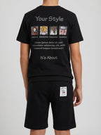 BLACK NEXTGEN BOYS CO-ORD SET - PREMIUM FABRIC SHORTS