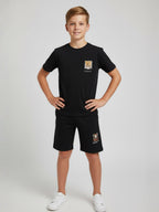 BLACK NEXTGEN BOYS CO-ORD SET - PREMIUM FABRIC SHORTS
