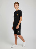 BLACK NEXTGEN BOYS CO-ORD SET - PREMIUM FABRIC SHORTS