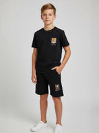 BLACK NEXTGEN BOYS CO-ORD SET - PREMIUM FABRIC SHORTS
