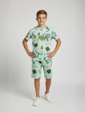 LIGHT GREEN URBANBOYS CLUB SIGNATURE SHORTS CO-ORD SET