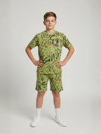 KHAKI URBANBOYS CLUB SIGNATURE SHORTS CO-ORD SET