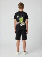 BLACK URBAN CHILL SHORTS CO-ORDS SET