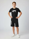 BLACK URBAN CHILL SHORTS CO-ORDS SET