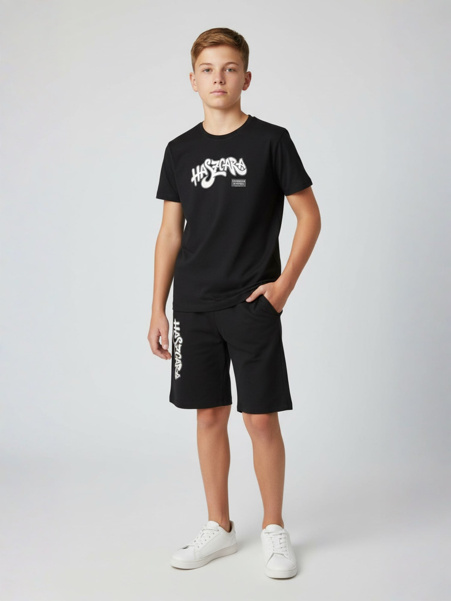 BLACK URBAN CHILL SHORTS CO-ORDS SET