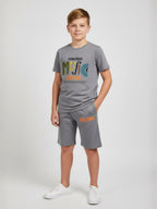 GREY URBAN CHILL SHORTS CO-ORDS SET