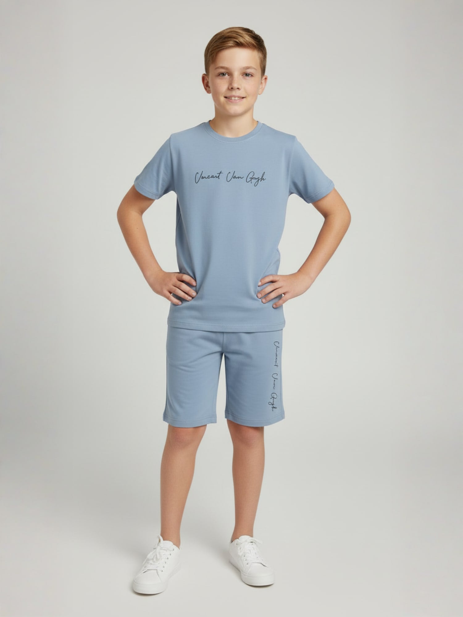 BLUE URBAN CHILL SHORTS CO-ORDS SET