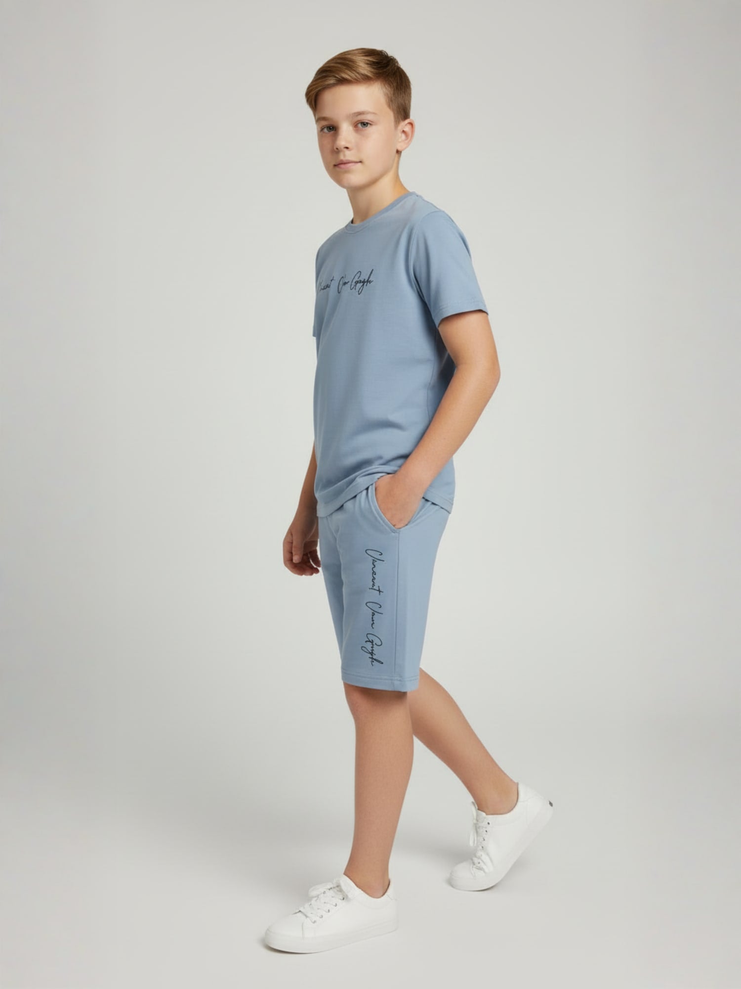 BLUE URBAN CHILL SHORTS CO-ORDS SET