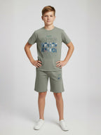 GREY URBAN CHILL SHORTS CO-ORDS SET