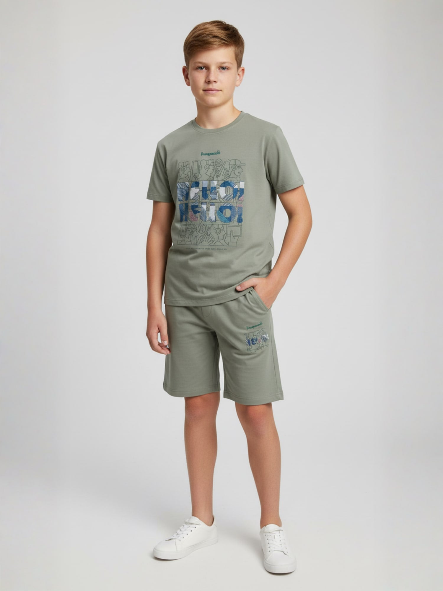 GREY URBAN CHILL SHORTS CO-ORDS SET