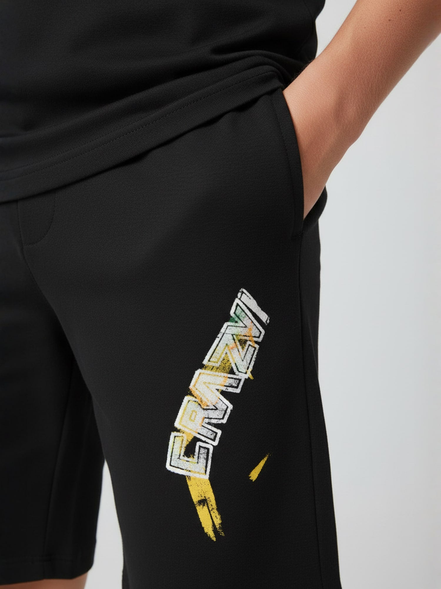 BLACK URBAN CHILL SHORTS CO-ORDS SET