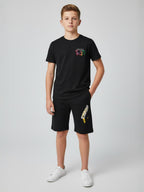 BLACK URBAN CHILL SHORTS CO-ORDS SET
